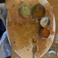 Halfway through a huge dosae of  at Sagar Vegan & Vegetarian Restaurant - Leicester Square in South West London