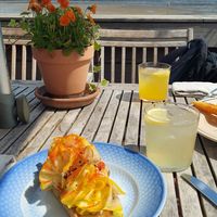 Zucchini-Toast at Fanø Krogaard in Fanoe