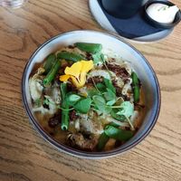 Tuinkruiden orzo, patat met vegan mayo at BUCK Bar Kitchen in Boskoop