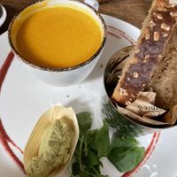 Pumpkin soup  at Brownies & downieS in Harderwijk