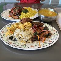 Two lunch specials, pick 3 items  at The Vegan Shop in Hilo
