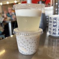 Coconut jelly and banana sago (fantastic)  at The Vegan Shop in Hilo