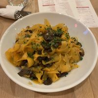 Squash tagliatelle with truffle sauce  at Impasta in Beverly Hills