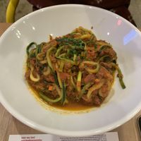 Impossible bolognese with zoodles   at Impasta in Beverly Hills