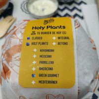Está es la presentación de las hamburguesas . Puedes elegir tipo de pan, hamburguesa. at Holy Plants in Lima