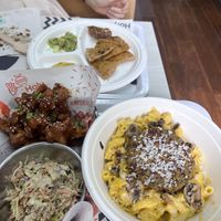 Cauliflower chops with bbq sauce and coleslaw   at Holy Plants in Lima