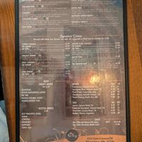 Menu at Fan Tang in Albuquerque