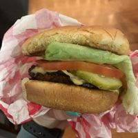 Vegan double cheeseburger  at Herbie's Burgers in Albany