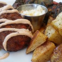 Hoppin' John Fritters at Cafe Flora in Seattle