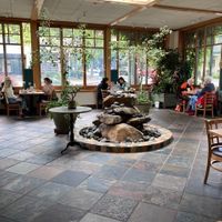 Atrium dining  at Cafe Flora in Seattle
