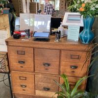 Check-in counter at Cafe Flora in Seattle
