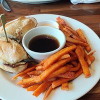 French dip at Cafe Flora in Seattle