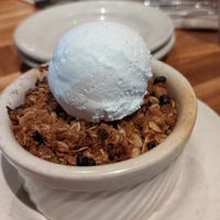 Blueberry Nectarine Crisp
hayton farms’ blueberries & collins family orchards’ 
nectarines, spiced oat crumble & full tilt vegan vanilla 
ice cream
VEGAN, GLUTEN-FREE, NUT- at Cafe Flora in Seattle