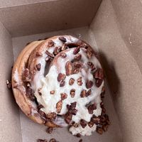 Cinnamon roll   at Cafe Flora in Seattle