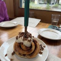 Cinnamon Roll  at Cafe Flora in Seattle
