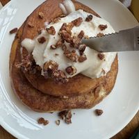 Cinnamon roll   at Cafe Flora in Seattle