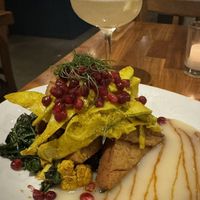 Crispy Chickpea Panisse w/ “The Orchard Thief”  at Cafe Flora in Seattle