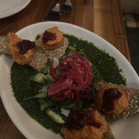 Buckwheat crackers   at Cafe Flora in Seattle