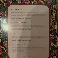 Valentines Day menu (2026)   at Cafe Flora in Seattle