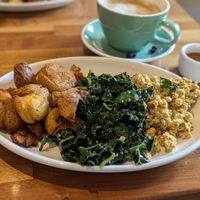Breakfast platter (vegan) at Cafe Flora in Seattle