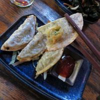 Finally some gyozas. Mild but tasty, super crunchy and soft at Rou Vegan in Berlin
