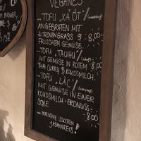 vegan menu  at Thang Long in Stuttgart