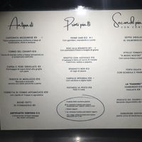 Menu Card  at Vertigo in Seriate