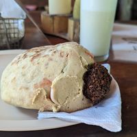 Falafel in pita at Bustavo Food Bus in Ometepe