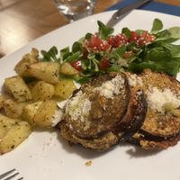 cordon bleu de berenjenas  at Fonderia in Florence