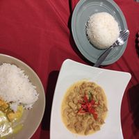 Chee Cho tofu and 2x rice and soy protein pengang at Jodoja in Koh Samui