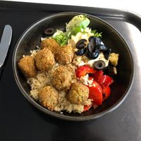 Falafel bowl  at Mensa 1574 in Luzern