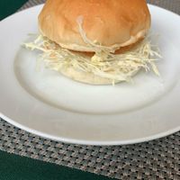 One of the burger options, costing ~900 yen (small serving) at Oribio in Osaka