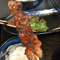 Soy Skewer comes with optional rice and soup at Oribio in Osaka