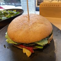 Spinatknödel Burger #Veganuary at Sankt Annas - Augustenstraße  in Munich
