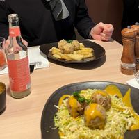 Brezel Knödel mut Krautsalat und Steinpilz Knödel, je 14,5€  at Sankt Annas - Augustenstraße  in Munich