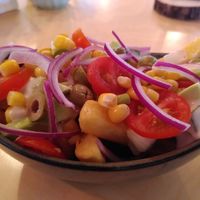 Greek loded fries at Octagon Kitchen & Bar in Bolton