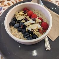 Overnight oats at Pink Lane Coffee in Newcastle Upon Tyne