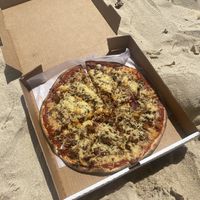 Fully Loaded vegan pizza   at The Orange Street Grocer in Speightstown