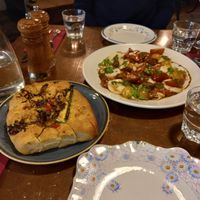 Tomatoes and fresh focaccia at Morgan and Watson  in South East London