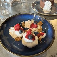 Deconstructed cheesecake/ Eton mess  at Morgan and Watson  in South East London