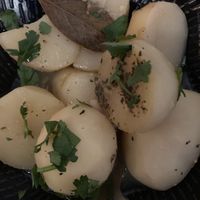 Lemon potatoes at Lefkas Taverna in West End