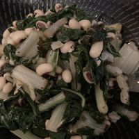 Beans and greens at Lefkas Taverna in West End