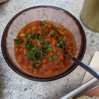 Chipotle baked beans side dish at LA Brea in Zurich