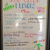 ice cream menu at Shambles in St John