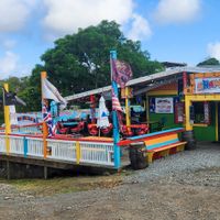 view from parking lot at Shambles in St John