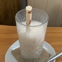 Vanilla oat milkshake  at Blacksmith Gallery Cafe in Sheffield