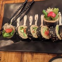 Sushi rolls at BOTICA BISTRO - Nutty Treesome in Playa Del Carmen