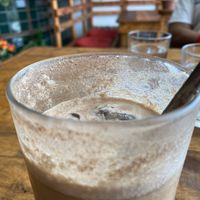 And we came back for the Super coffee. So worth it. I could have one of these everyday. Love the funky music here    at BOTICA BISTRO - Nutty Treesome in Playa Del Carmen