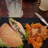 Had to come back and try the Bello Burger, Delicious 😋 😍 at BOTICA BISTRO - Nutty Treesome in Playa Del Carmen