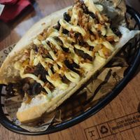 Hot dog at El Purgatorio in Cartagena